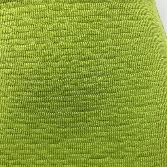 Enzo Costa Revolve puckered knit skirt in lime green EUC size small - Picture 5 of 11